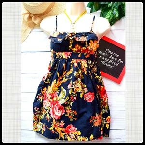 Black floral dress